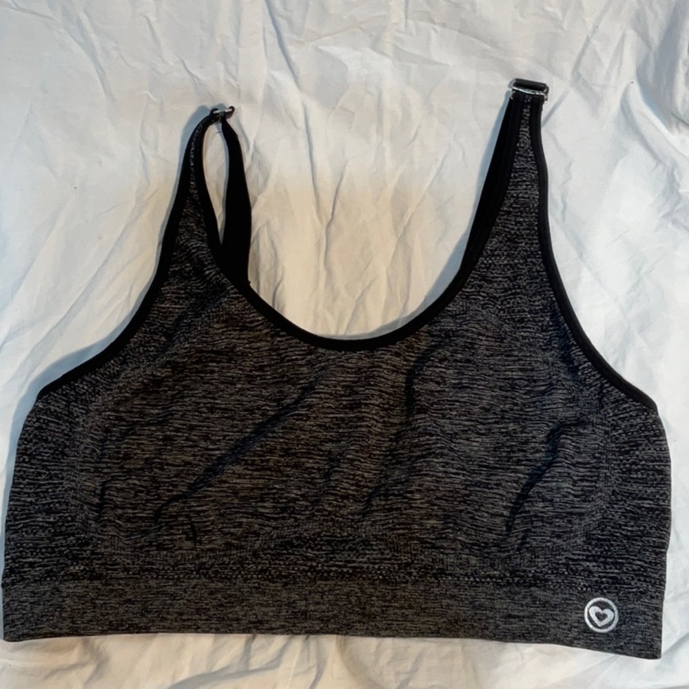 Charcoal Heather Sports Bra